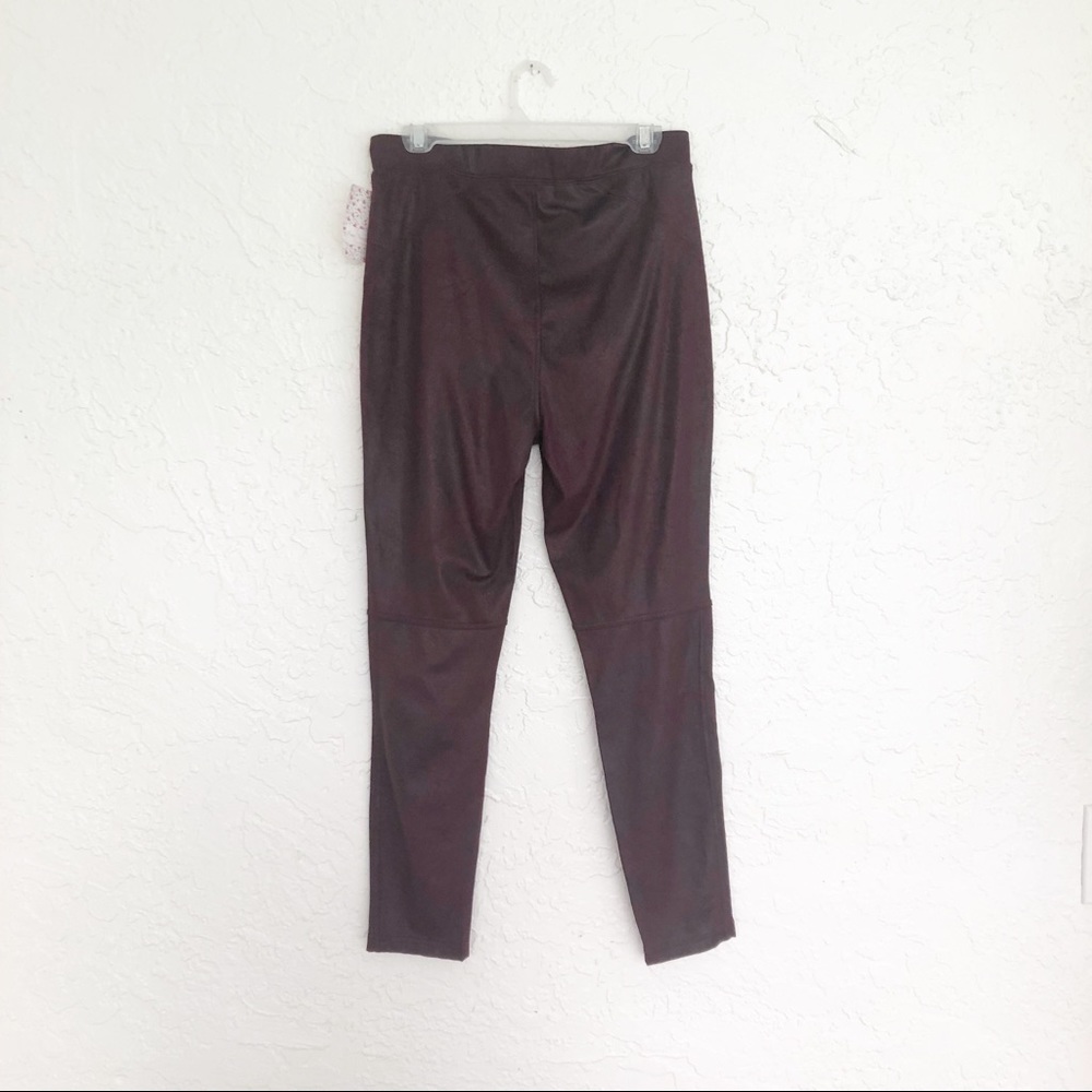 Free People Midnight Vegan Faux Suede Leggings Medium NWT - Picture 4 of 5